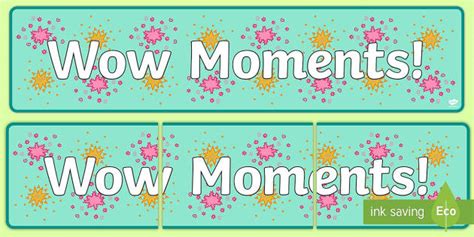 👉 Wow Moments Display Banner Primary Resources Twinkl