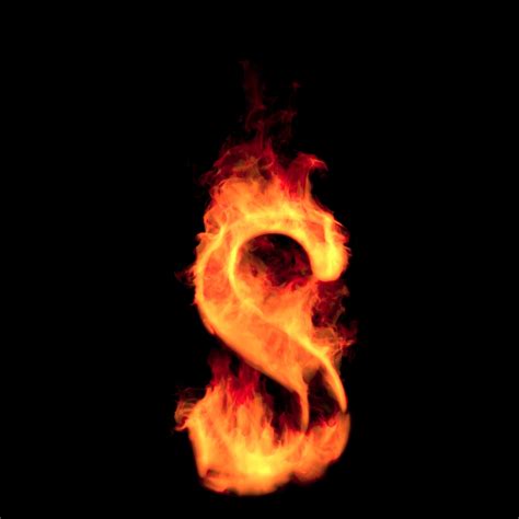 Fire Font Letter S From Alphabet Hoodoo Wallpaper