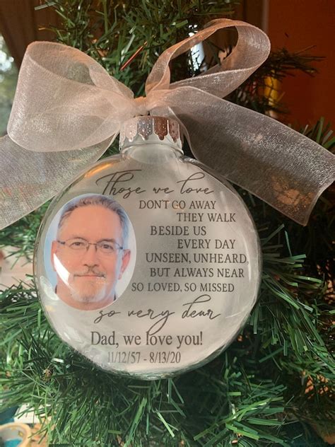 Personalized Photo Memorial Ornament 4 Christmas Etsy