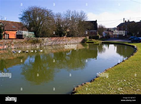 Urchfont Village Duck Pond In Wiltshire Uk Stock Photo Alamy