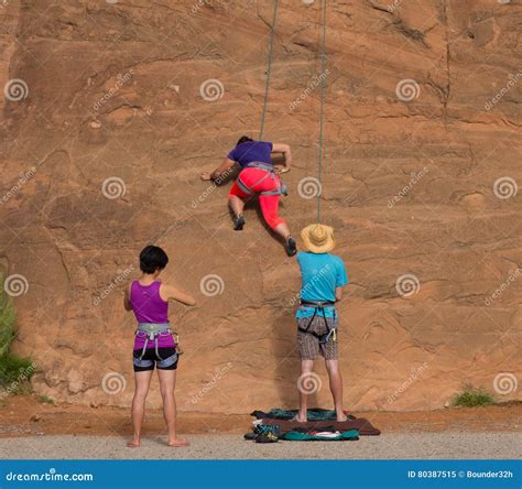Rock Climbing In The Desert Editorial Image Image Of Active