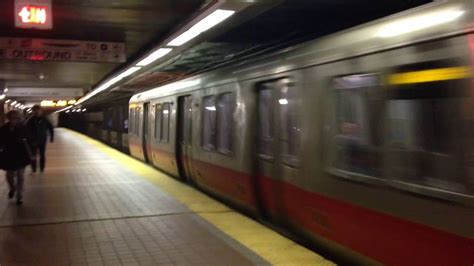 Braintree Bound Mbta Red Line Train Departing South Station Youtube