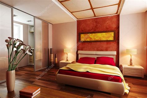 Modern Style Bedroom Interior 3d — Stock Photo © Auriso 2719081