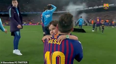 Lionel Messi Enjoys Special Moment With His Sons On Pitch After
