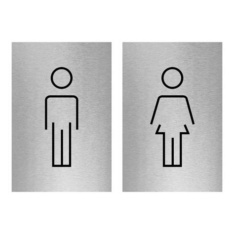 Stick Figure Male Female Toilet Sign Twin Pack Viro Display Uk