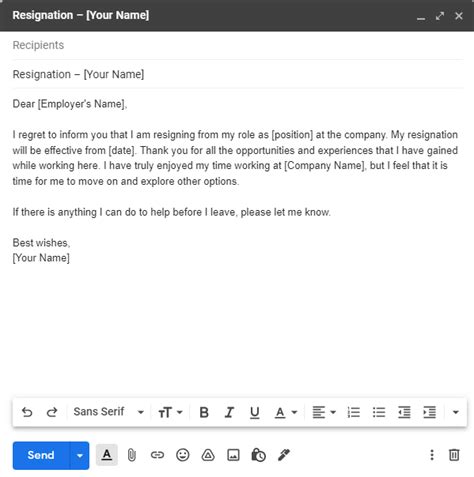 How To Write A Resignation Email Tips Templates