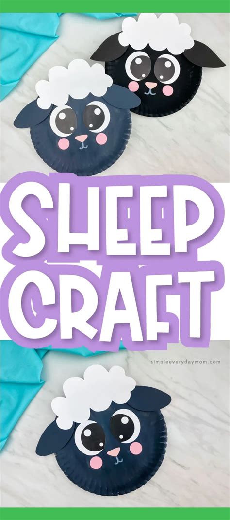 Sheep Paper Plate Craft Free Template Animal Crafts Preschool