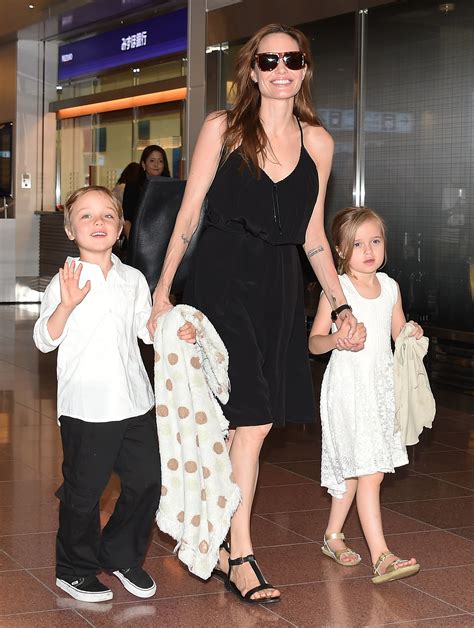 Angelina Jolie Was All Smiles As She Took Her Twins Knox And The