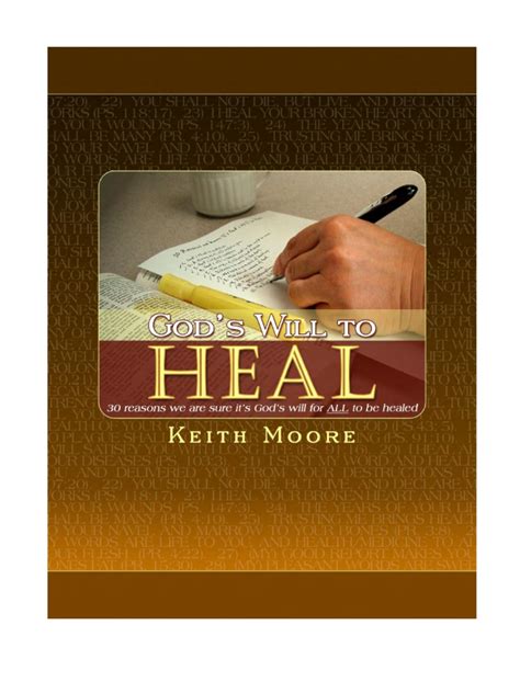 Gods Will To Heal By Keith Moore 101 Healing Scriptures Pdf Faith