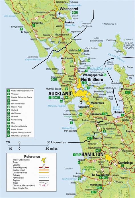 New Zealand Maps Auckland Region Auckland New Zealand Whangarei