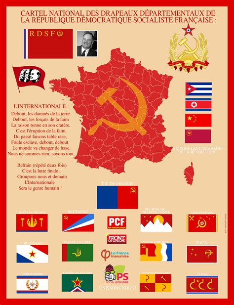 My Map Of The Communist Flags Of Every French Region Rvexillology