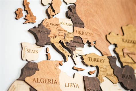 3d Wooden World Map Wood World Map Wooden Decor Wood Wall Etsy