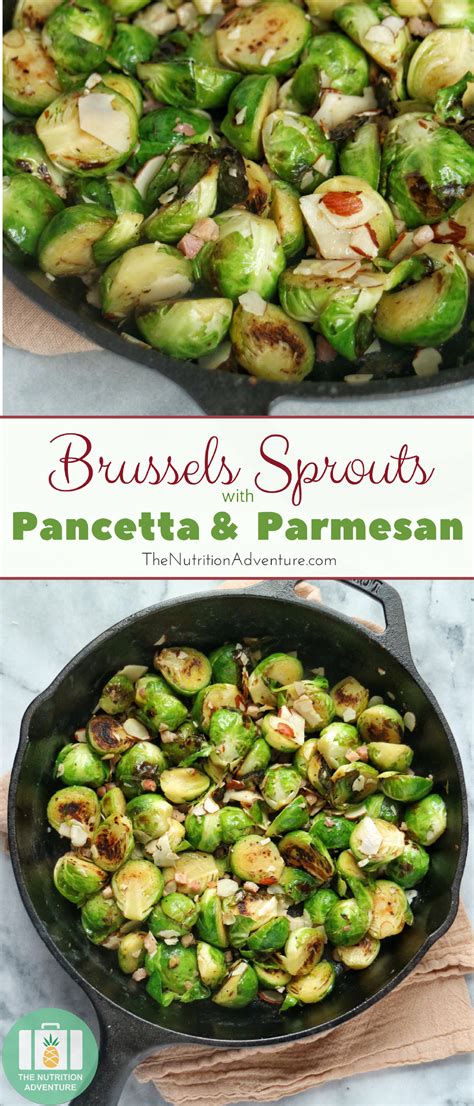 Put the baking pan in the oven with the rack in the lower rack position and. Brussels Sprouts with Pancetta & Parmesan | Healthy Recipe