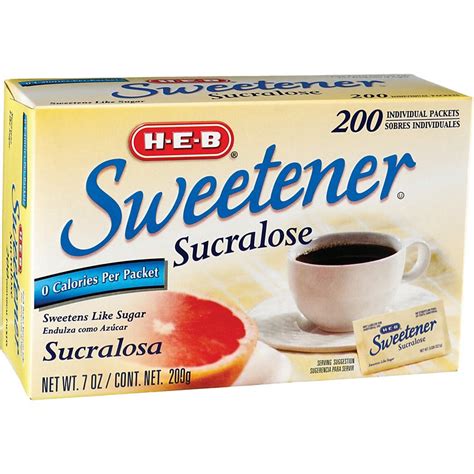 H E B Sucralose Sweetener Packets Shop Sugar And Sweeteners At H E B