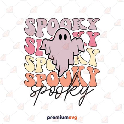Retro Spooky Ghost Png Spooky Wavy Text Svg Premiumsvg