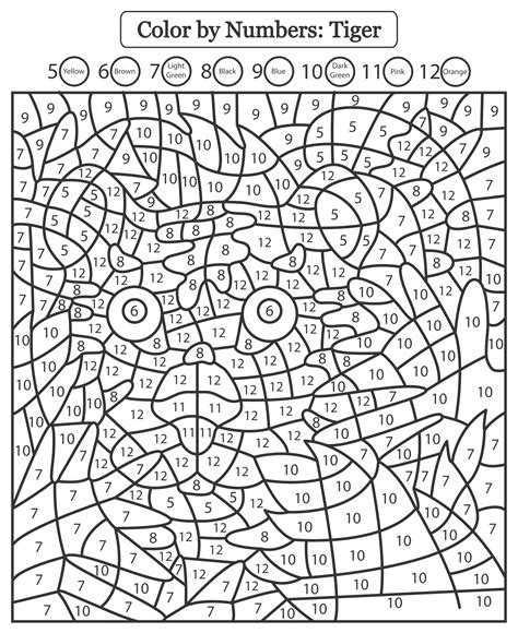 Free Color By Number Printable Pages
