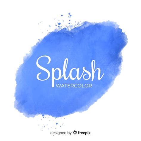 Free Vector Blue Watercolor Splash