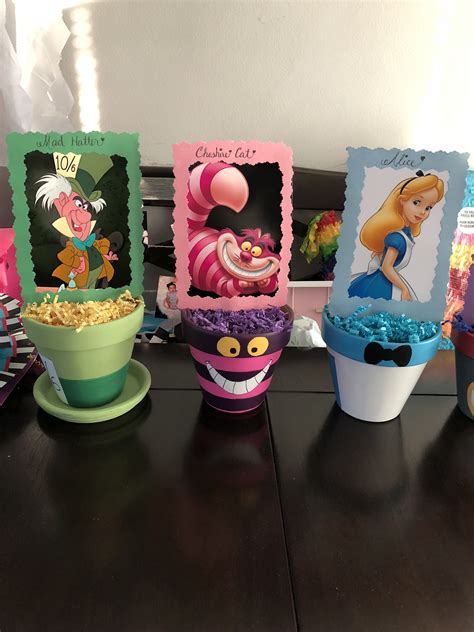Alice In Wonderland Inspired Table Centerpieces Hand Painted Alice