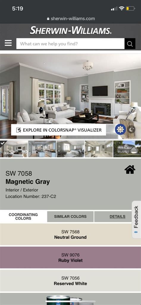 Magnetic Gray Sw 7058 Neutral Paint Colors Sherwin Williams