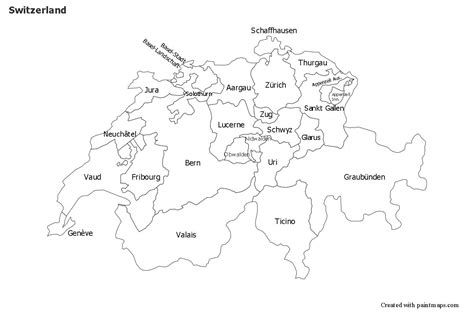 Mapas De Muestra Para Suiza Blanco Negro United Kingdom Countries
