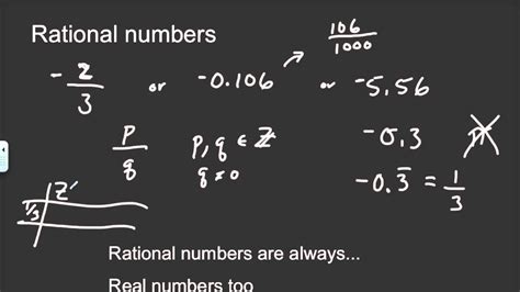 Types Of Numbers Youtube