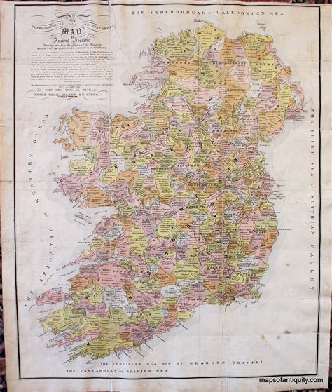 Interesting Clan Map Of Ireland Showing Counties And Regions With