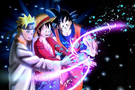 Goku Luffy And Naruto Personagens De Anime Desenhos De Anime