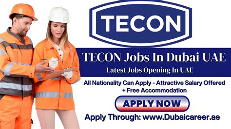 Tecon Careers - Tecon Jobs In Dubai UAE 2024 - Hiring Staff Urgently
