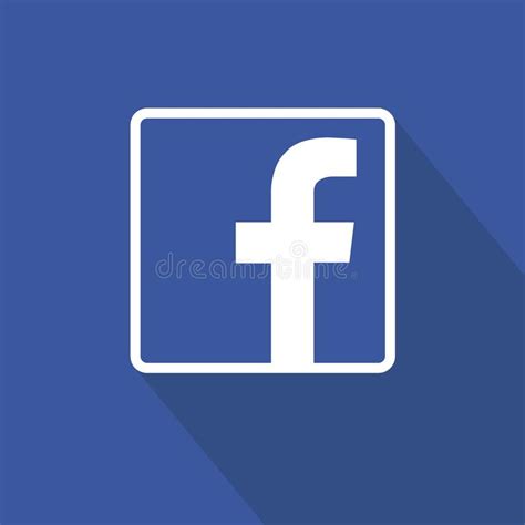 Set Of Facebook Flat Icon On A White Background Editorial Stock Image