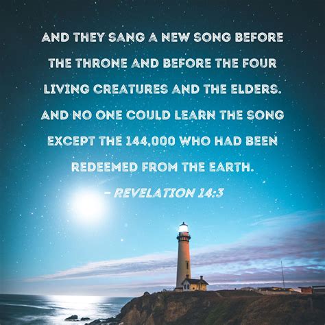 Revelation 143 And They Sang A New Song Before The Throne And Before