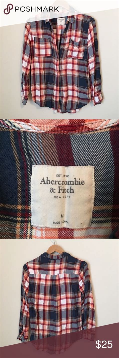 🚫sold🚫 Abercrombie And Fitch Plaid Button Down Abercrombie And Fitch Tops Clothes Design Plaid
