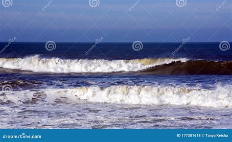 Beautiful Powerful Waves Of The Atlantic Ocean Stock Photo Image Of