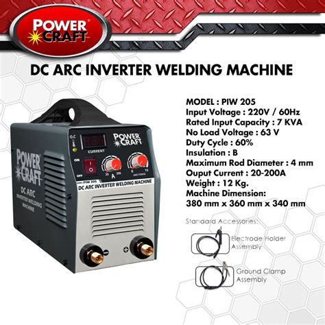 Powercraft DC ARC Inverter Welding Machine 200A PIW 205i Lazada PH