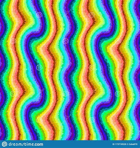 Bright Color Wavy Lines Pattern Royalty Free Stock Image
