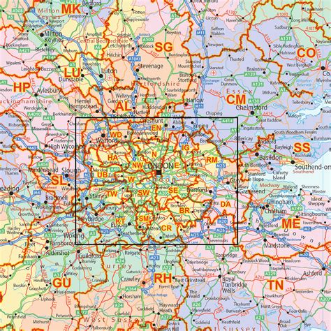 Uk Postcode Areas Political Ar2  Image Xyz Maps