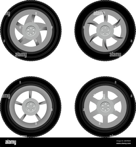 Iron Rim Wheels Stock Vector Images Alamy