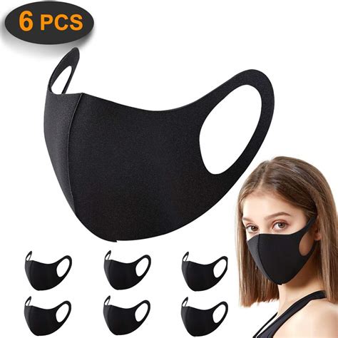 6 Pack Face Masks Acmetop Anti Dust Mask Unisex Carbon Fiber Mouth Mask Reusable And Washable