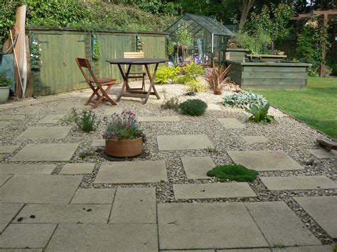 Johnson Close 2009 Showing Slab And Gravel Dining Area And Pond By J