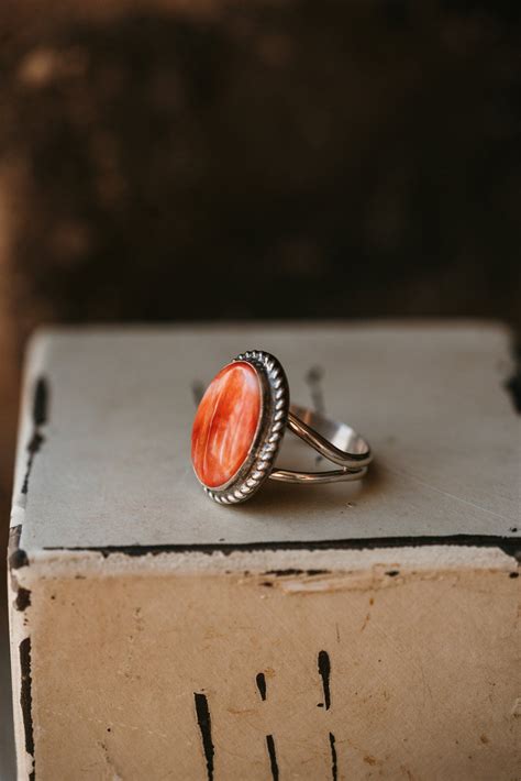 Nora Ring Coral Coral Stone Light Coral Rings