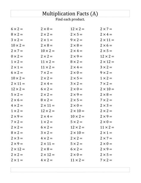 Free Printable 6 Multiplication Worksheets Printable Multiplication