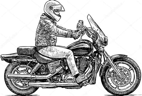 Person Rides A Motorcycle Stock Vector By ©alekseimakarov 120839722