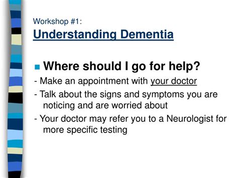 Ppt Workshop 1 Understanding Dementia Powerpoint Presentation Free