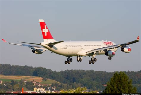 Hb Jmg Swiss Airbus A340 300 At Zurich Photo Id 161375 Airplane