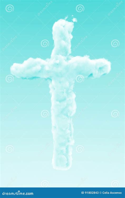 Cloud Jesus Christ Cross In The Sky Stock Illustration Illustration