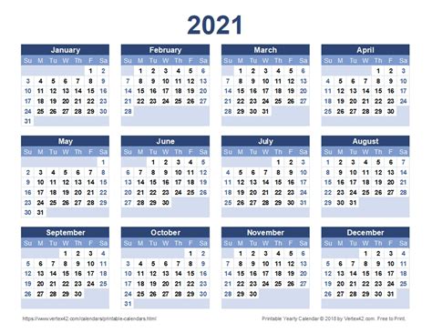 Free printable 2021 calendar in word format. 2021 Calendar Large Print | Qualads