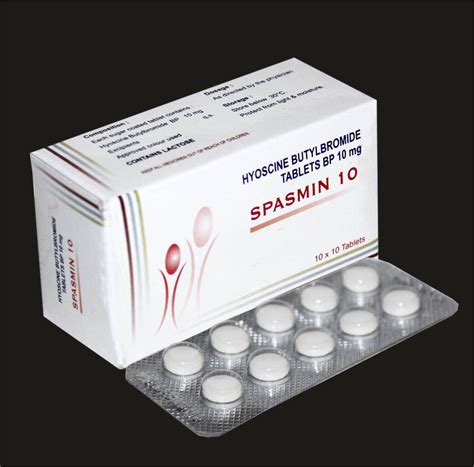 Spasmin Hyoscine Butyl Bromide Tablets BP Mg Prescription Treatment Antispasmodic Rs