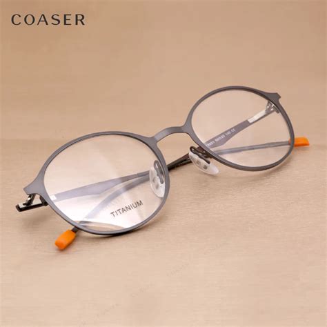 buy vintage brand round metal glasses men optical frame computer glasses clear