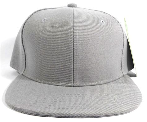 Blank Snapback Caps And Hats Wholesale Lgray Solid