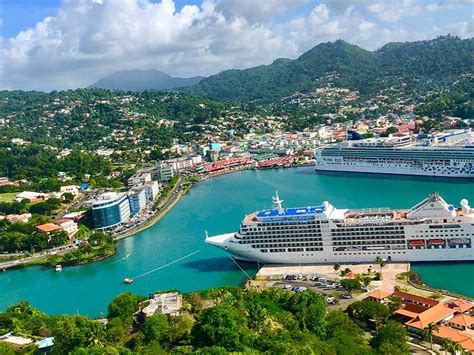 Cruise Ships In Port Castries Caribbean Vacations Caribbean Cruise