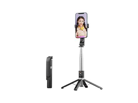 INF Verstellbarer Selfie Stick Handy Stativ Quadripod Ständer V5 2 1
